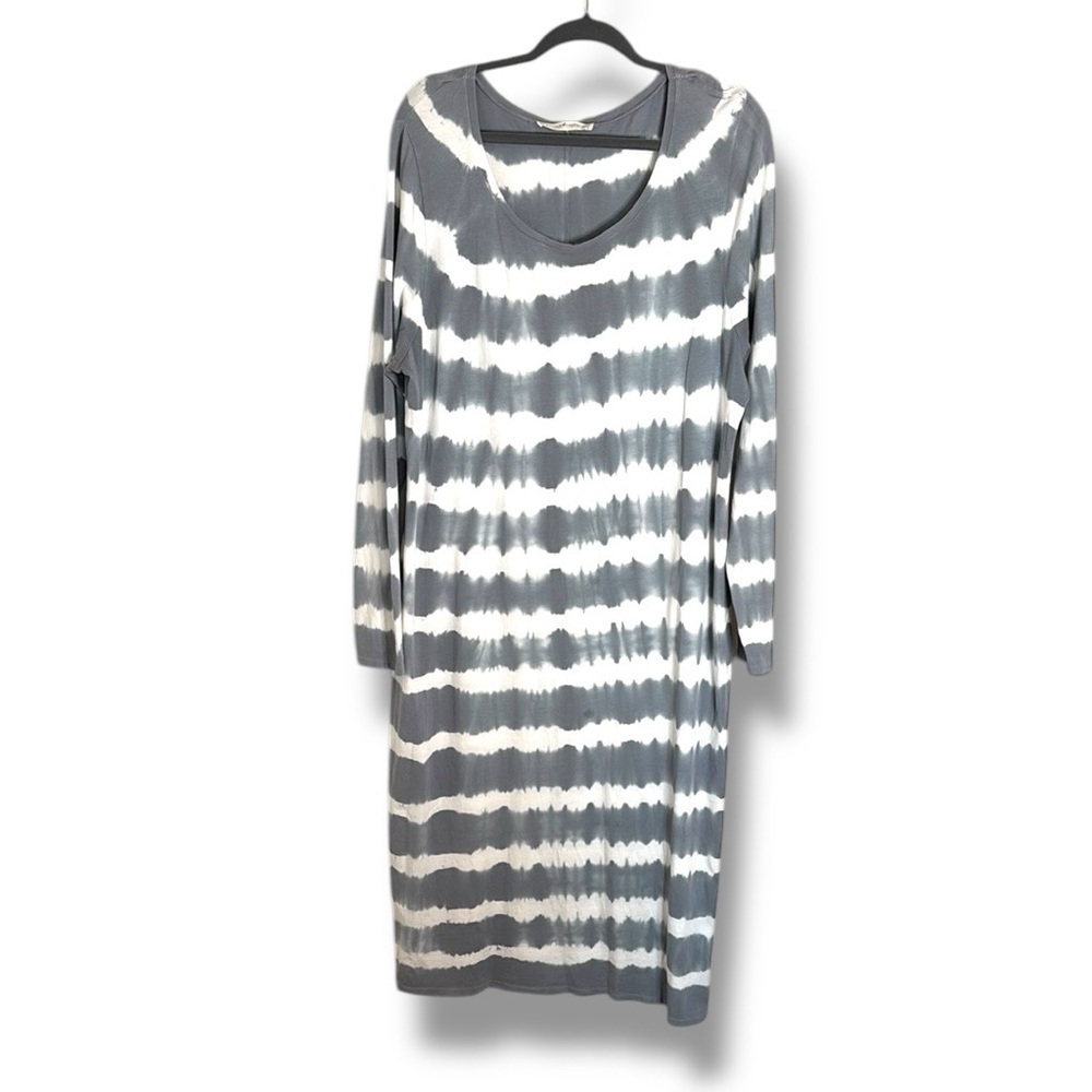Peruvian Connection Beachcomber Tie Dye Long Sleeve Maxi Dress Size XL